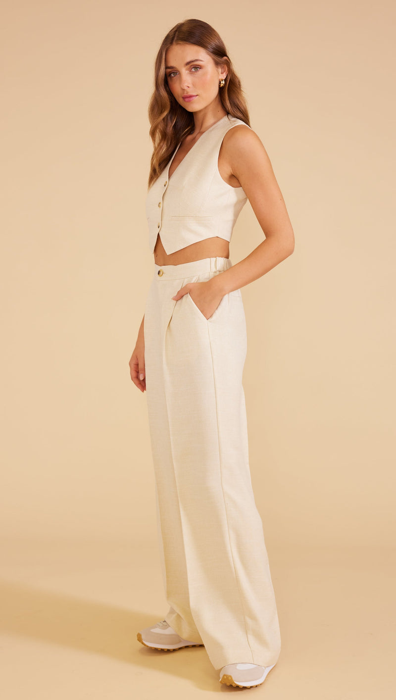 ZOEY VEST TOP | NATURAL
