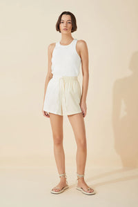 STONE TWO-TONE ORGANIC COTTON BLEND SHORT