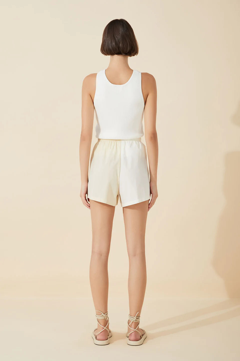 STONE TWO-TONE ORGANIC COTTON BLEND SHORT
