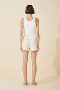 STONE TWO-TONE ORGANIC COTTON BLEND SHORT