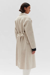 SADIE SINGLE BREASTED COAT | OAT MARLE