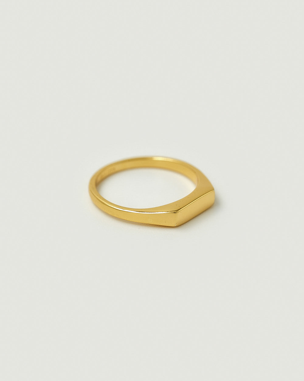 925 RECTANGLE SIGNET RING | GOLD