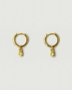 925 REDONDO DROP SLEEPERS CLEAR | GOLD