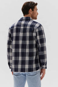 MIKAEL CHECK OVERSHIRT | TRUE NAVY CHECK