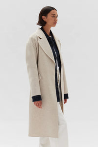 SADIE SINGLE BREASTED COAT | OAT MARLE