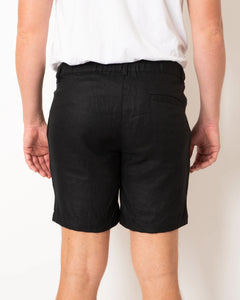 DESTII LINEN SHORTS | BLACK