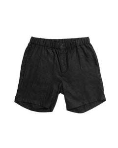 DESTII LINEN SHORTS | BLACK