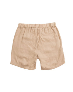 DESTII LINEN SHORTS | CAMEL