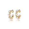 PARIS IS BURNING HOOP EARRINGS | FRESHWATER PEARL + WHITE CORUNDUM CRYSTAL