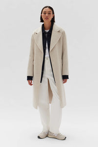 SADIE SINGLE BREASTED COAT | OAT MARLE
