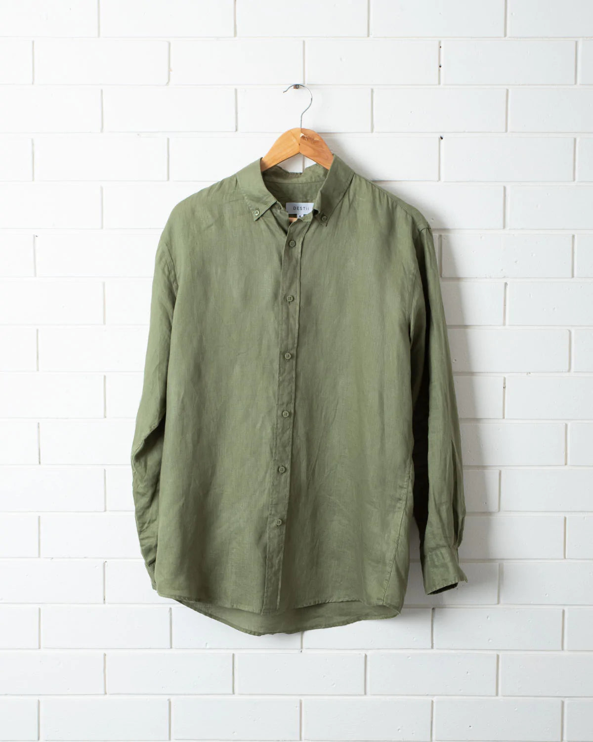 DESTII LONG SLEEVE LINEN SHIRT | KHAKI