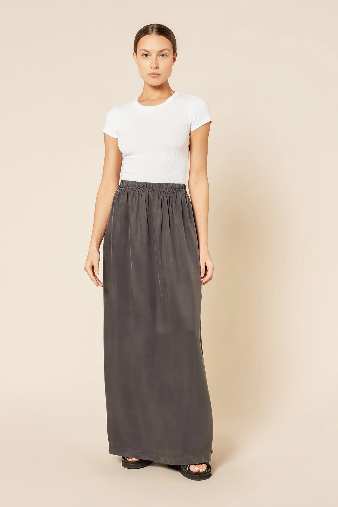 MONROE ORGANIC RIB TEE | WHITE