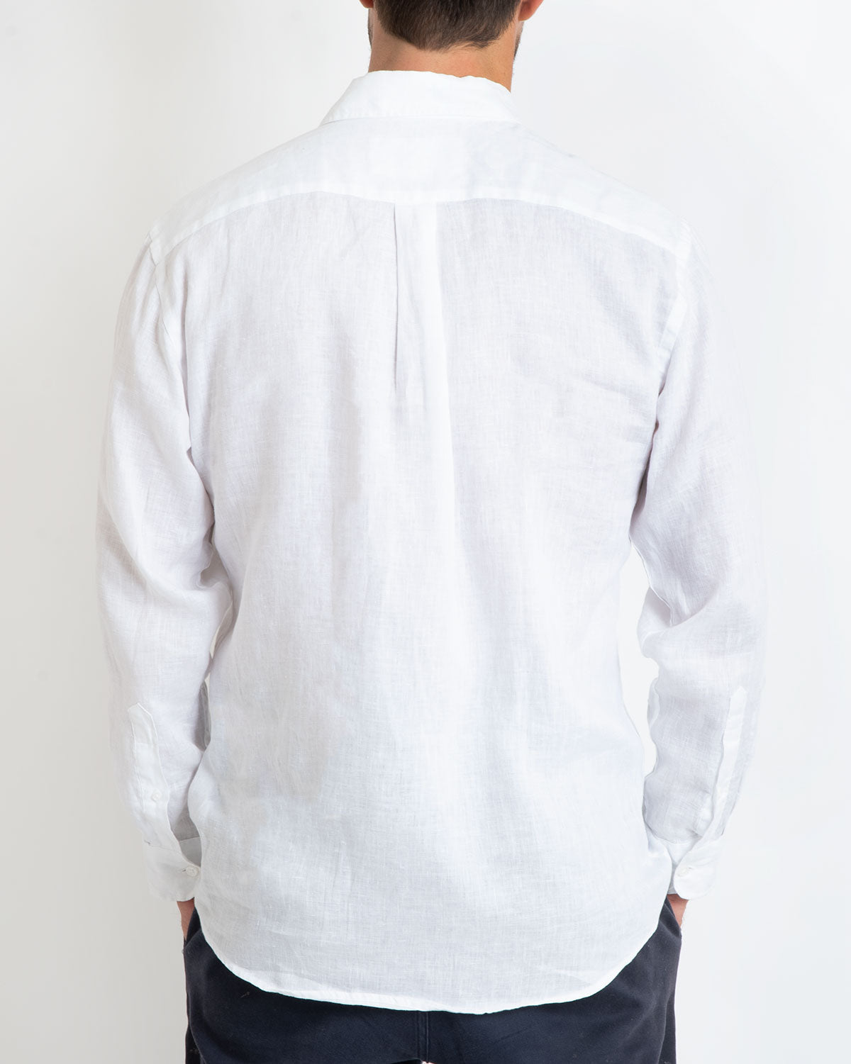 DESTII LONG SLEEVE LINEN SHIRT | WHITE