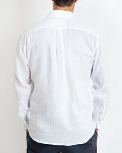 DESTII LONG SLEEVE LINEN SHIRT | WHITE